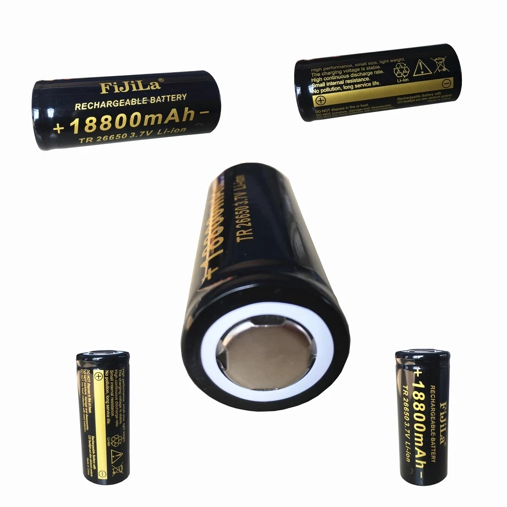 

100% New 3.7V 18800mA 26650 Battery Rechargeable Battery 50A Lithium Battery Suitable for Power Tools