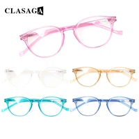 clasaga 5 pack reading glasses spring hinge men women beautiful color oval frame decorative eyeglasses hd reader 01 02 06 0