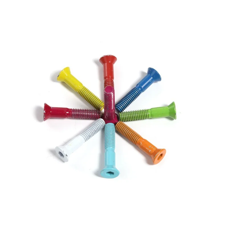 

Double Tilt Skateboard Bridge Nail Screw Plate Mounting Bolts Set Skateboard Part Nail Longboard Standard Bracket Hardware Scre