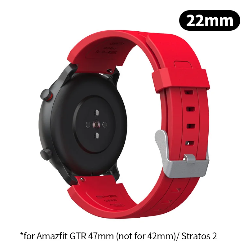 for GTR 47mm Умный ремешок SIKAI для Amazfit bip GTS GTR 42 мм 47 мм запасной ремешок для xiaomi huami bip lite midong Bracelet 20 22 мм - Цвет: for GTR 47mm