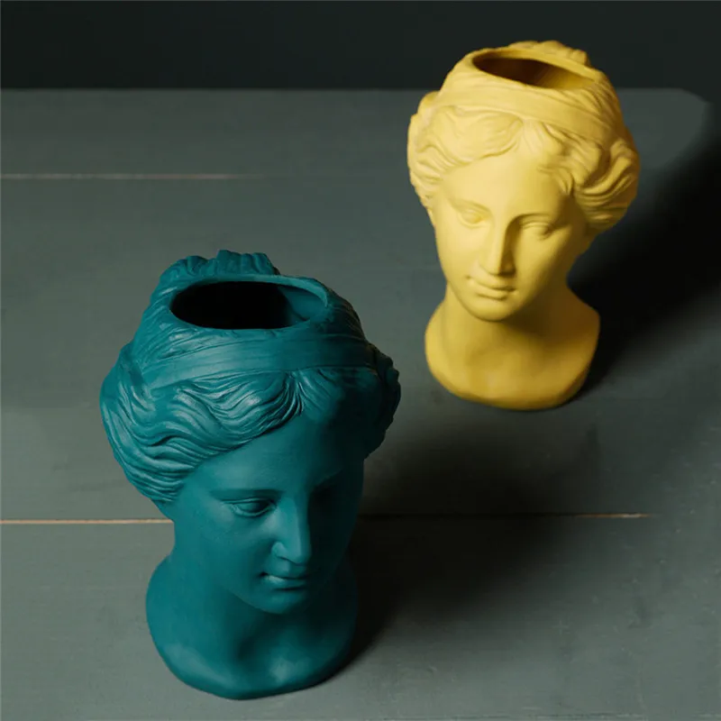 [Современная] ваза для суккулентов цветочный горшок греческой богини орнамент
