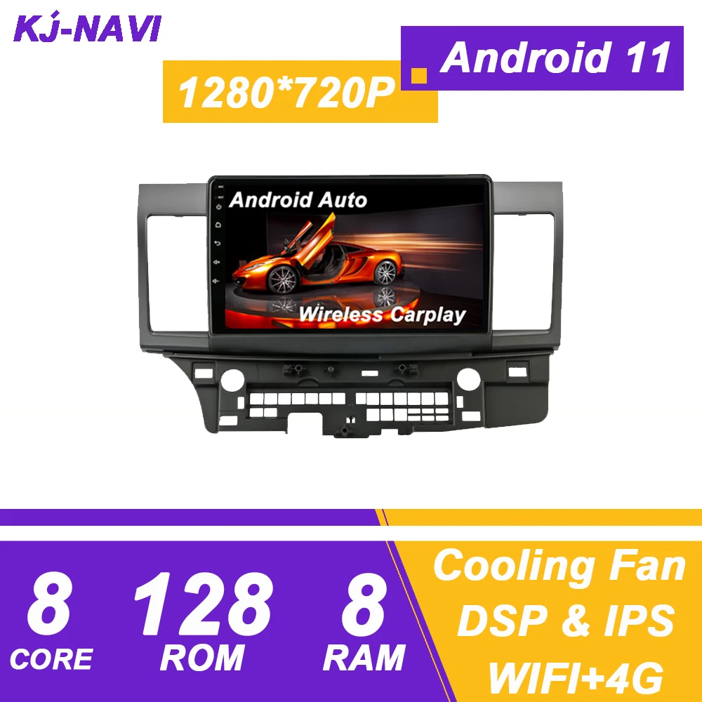 

4G WiFi Android 11 Auto Car Radio Multimedia Player For Mitsubishi Lancer 2007-2015 Navigation GPS Wireless CarPlay BT 10.1" IPS