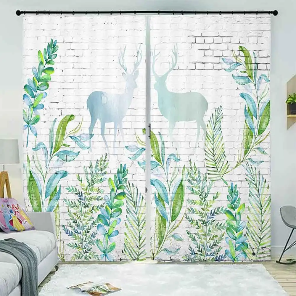 Затемняющие шторы 3D на заказ абстрактные занавески с животными для гостиной