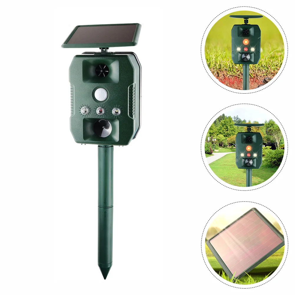 

1pc Practical Garden Solar Ultrasonic Mosquito Repellent Outdoor Multifunctional Vibrating Animal Repellent Alarm Sound