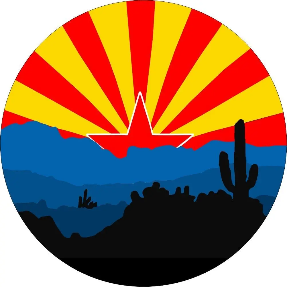 

TIRE COVER CENTRAL Arizona Flag Desert State Spare Tire Cover (