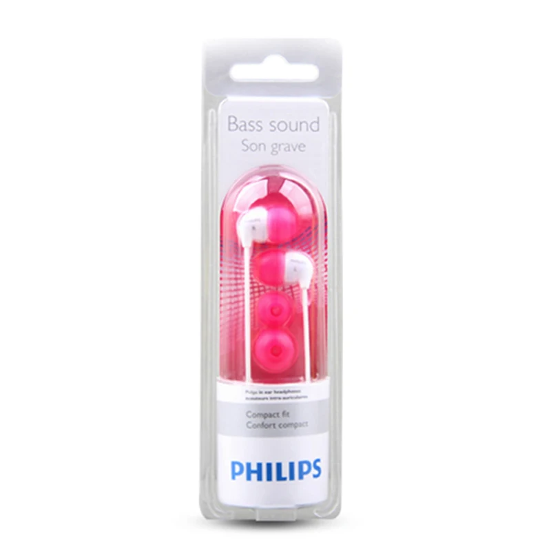 Оригинальные проводные наушники вкладыши Philips SHE3501 с кабелем Super Bass для Xiaomi LG