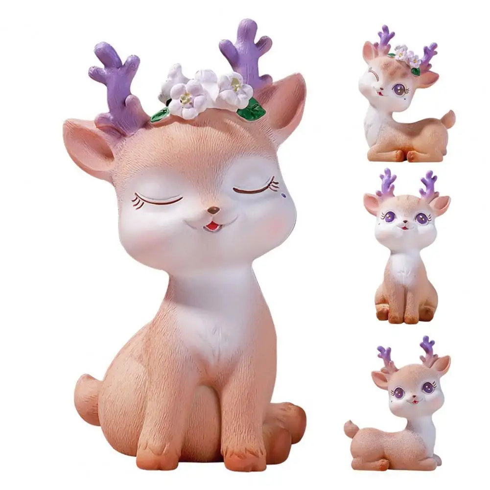 

Sika Deer Design Figurine Mold Home Office Decor Display Model Kids Toy Gift