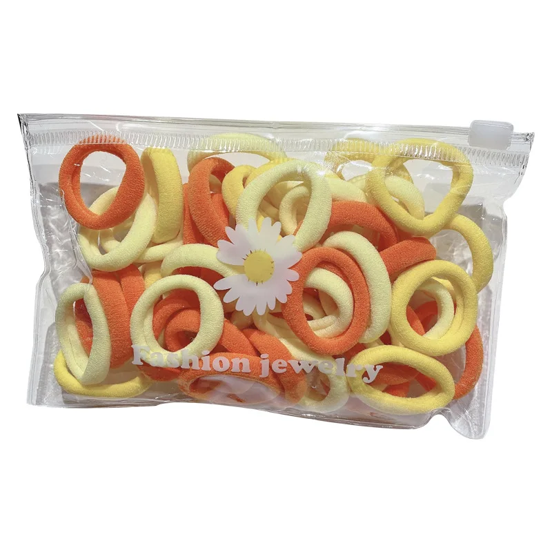 50/Set beb&eacute; chicas caramelo de Nylon colorido peque&ntilde;o el&aacute;stico bandas para el pelo de los ni&ntilde;os de cola de caballo titular Scrunchie diadema Ni&ntilde;os Accesorios-4