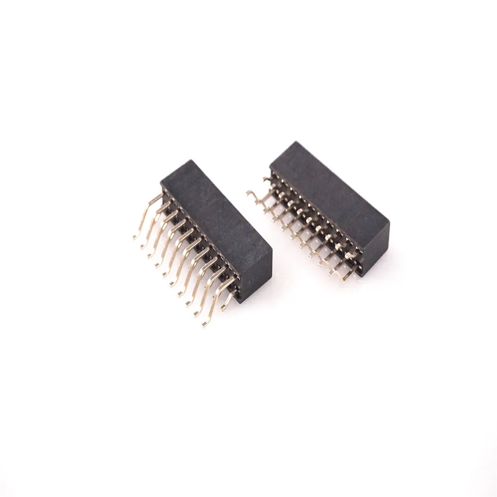 2 шт. SMT PCB гнездовой разъем 54 мм 0 100 &quotшаг 2x10 Pin 20 положение двойной ряд правый угол