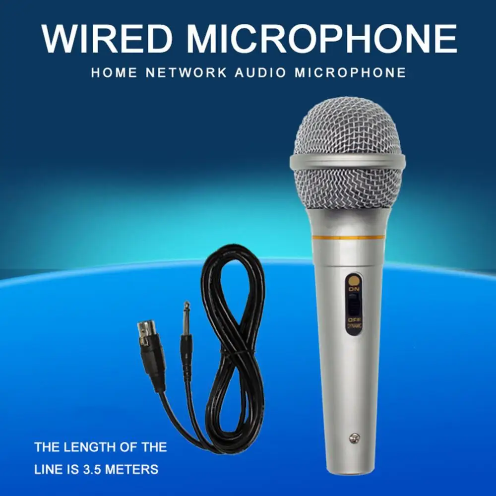 

DVD TV Computer K song Karaoke Home Network Audio Microphone Handheld High Definition Wired Microphone for Singing Performance