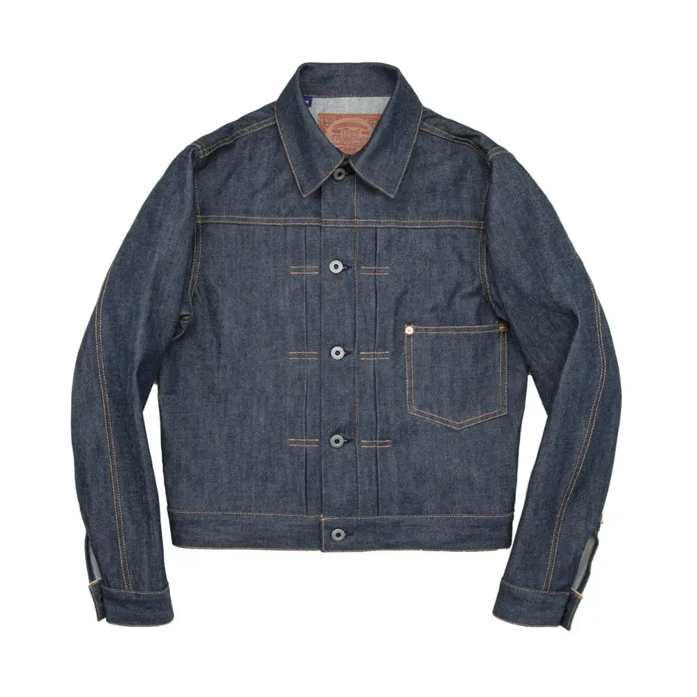 

TYPE1-0001 Read Description! Big Size 14oz High Quality Cotton Denim Jacket Casual Stylish Raw Unwashed Coat