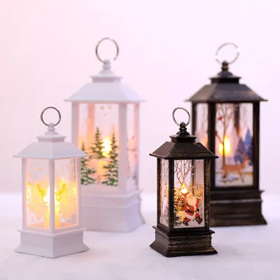 

Christmas Decoration Hanging Prop Led Candles Halloween Light Santa claus elk snowman Lantern Flame Lamp Party Supplies