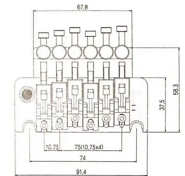 Набор подлинных Flod Rose LTD фиксирующая система Tremolo мостовая гайка WR2 для