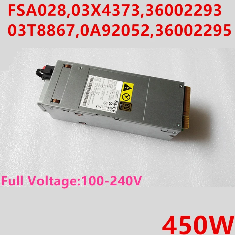 Новый оригинальный блок питания для Lenovo Thinkserver TS440 540 530 450 Вт источник питания FSA028 03X4373 36002293 03T8867 0A92052 36002295 Новый оригинальный блок питания для Lenovo Thinkserver TS440 540 530 450 Вт источник питания FSA028 03X4373 36002293 03T8867 0A92052 36002295