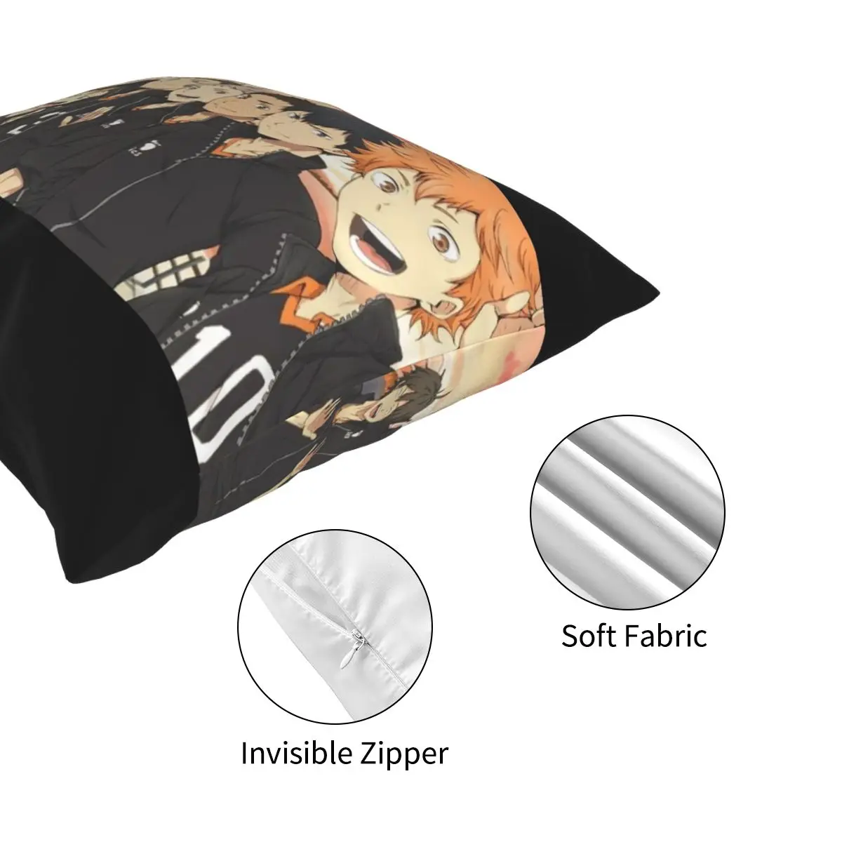 

Haikyuu Square Pillowcase Polyester Creative Decor Pillow Case Sofa Cushion Cover