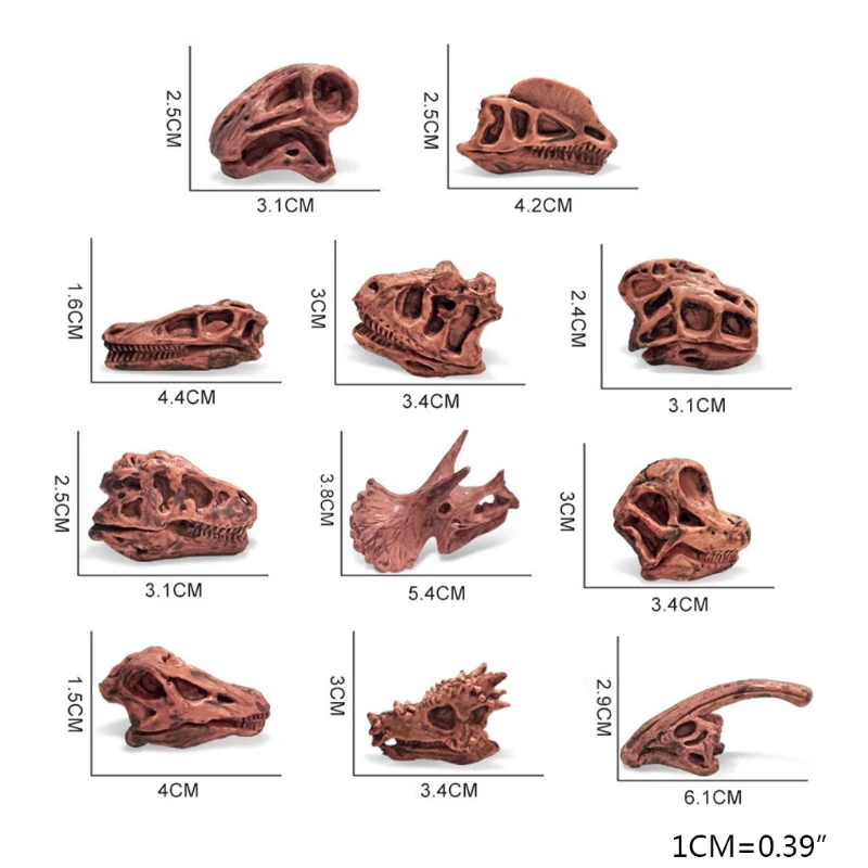 

11Pack Dinosaur Toy Plastic Skull Figure Surprise Gifts for Children Home Decoration Boys and Girls Animal Figurine