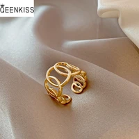 qeenkiss rg776 2022 fine jewelry wholesale fashion trendy woman girl birthday wedding gift cross circle resizable 18kt gold ring
