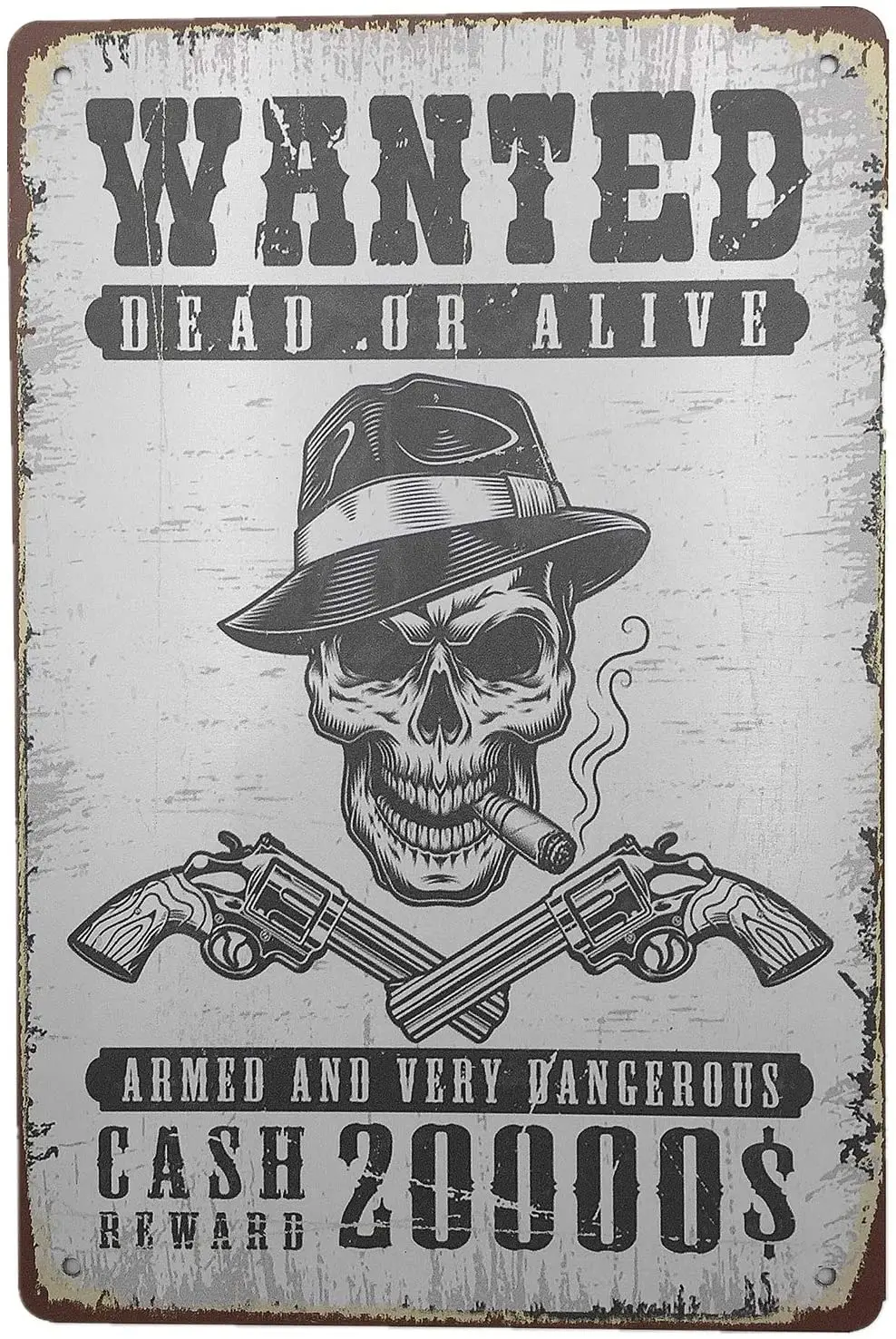

AIQIBAO Metal Vintage Tin Sign Decor-Wanted for Garage Bar Pub Shop Funny Retro Wall Art Sign 12X 8