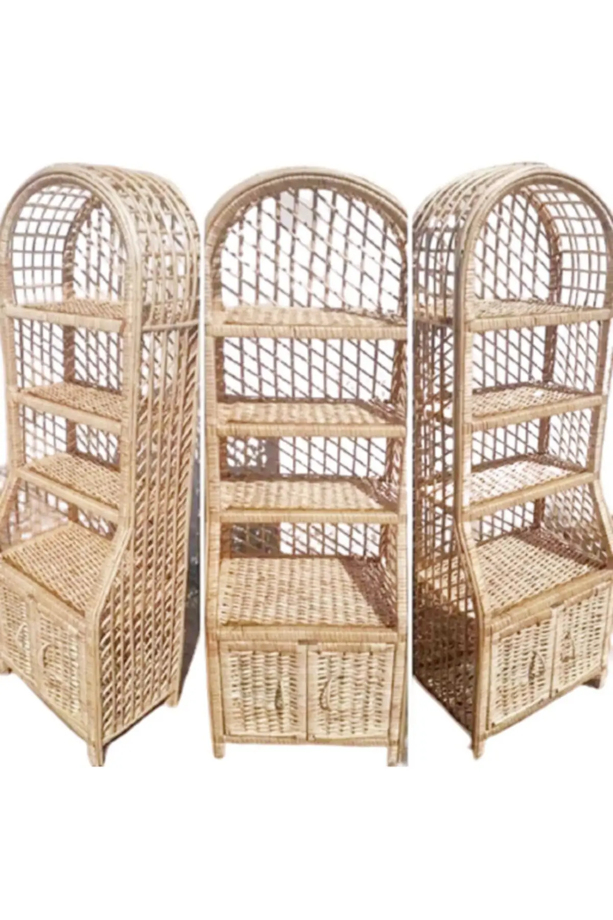 

Renklidkkan Decorative 5 Sectional Wicker Bamboo Rack 76