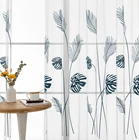 DK современные тюлевые занавески с вышивкой в виде листьев для гостиной, спальни, кухни, прозрачные Занавески, s-занавески