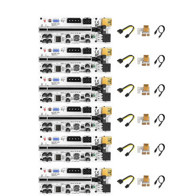 

Адаптер-переходник VER010 USB 3,0 PCI-E, 60 см, 1X 4x 8x 16x, кабель питания, 50 шт.