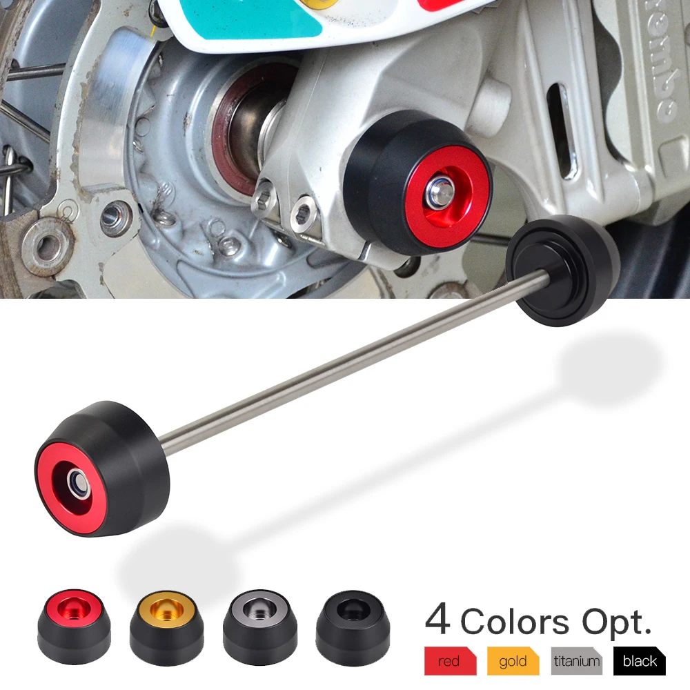 

Front Axle Fork Wheel Slider Crash Protector For Ducati Monster 821 1200 R S 2014-2021 2018 Monster 821 Dark Stripe 2014-2016