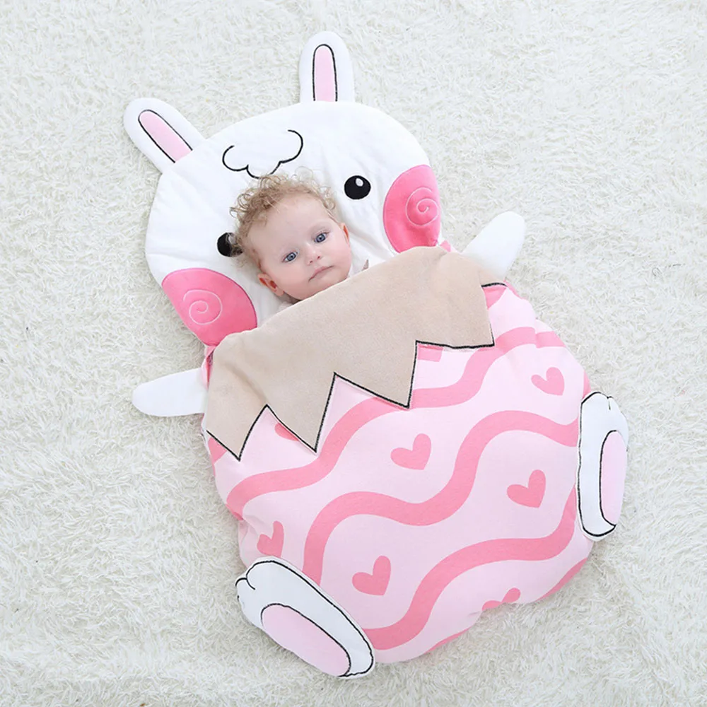 Спальный мешок для малышей с рисунком аниме, зимний спальный мешок для новорожденных Saco De Dormir, милый спальный мешок для детей Slaapzak - Цвет: Pink