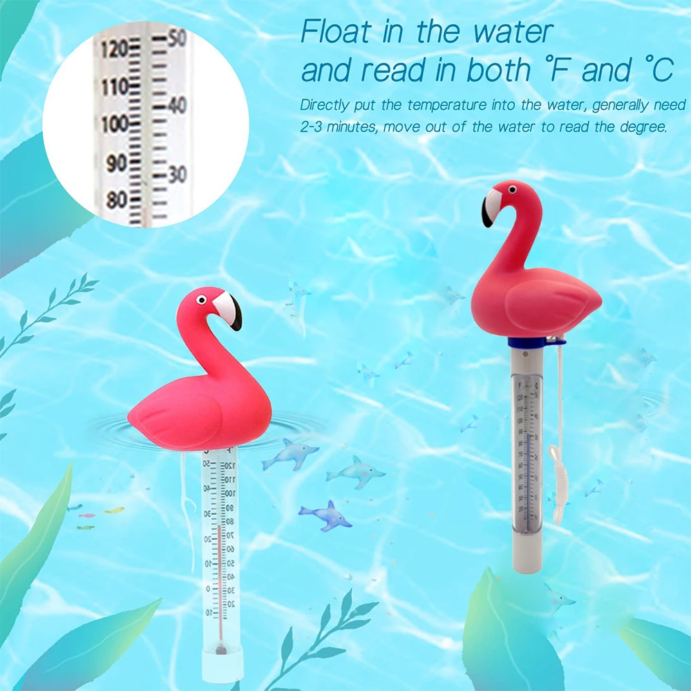 

Floating Swimming Pool Thermometer Pond Water Thermometer with String Baby Pool Thermometer Shatter Resistant for Swimming Pool