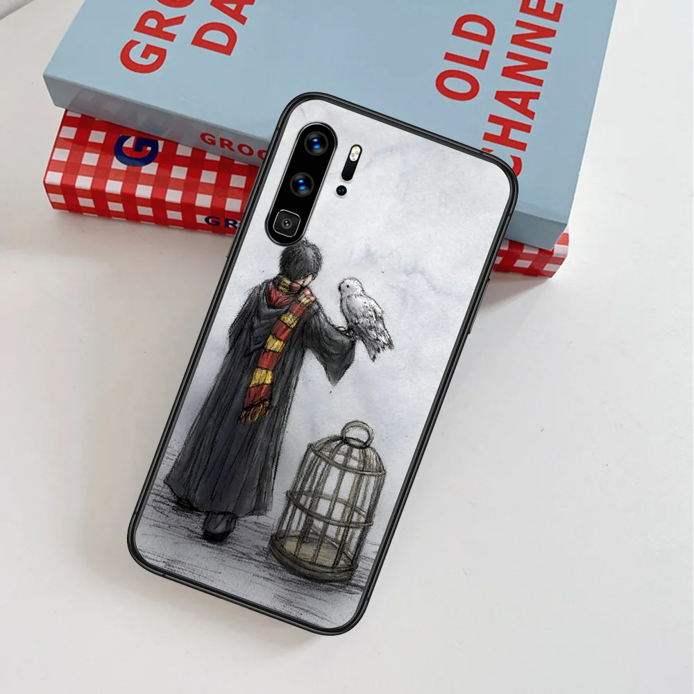 

Harries Cartoon Potter Owl Phone Case For Huawei P Mate Smart 10 20 30 40 Lite Z 2019 Pro black Cover Fashion Coque Pretty