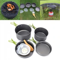 ultralight camping cookware utensils outdoor tableware set hiking picnic backpacking camping tableware pot pan 1 2persons hot