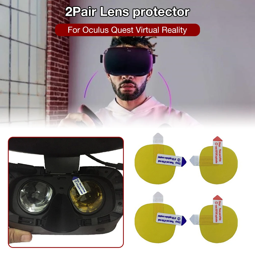2 Pairs Lens Protector HD Clear Film Screen For Oculus Quest/Oculus Rift S Virtual Reality Security | Электроника