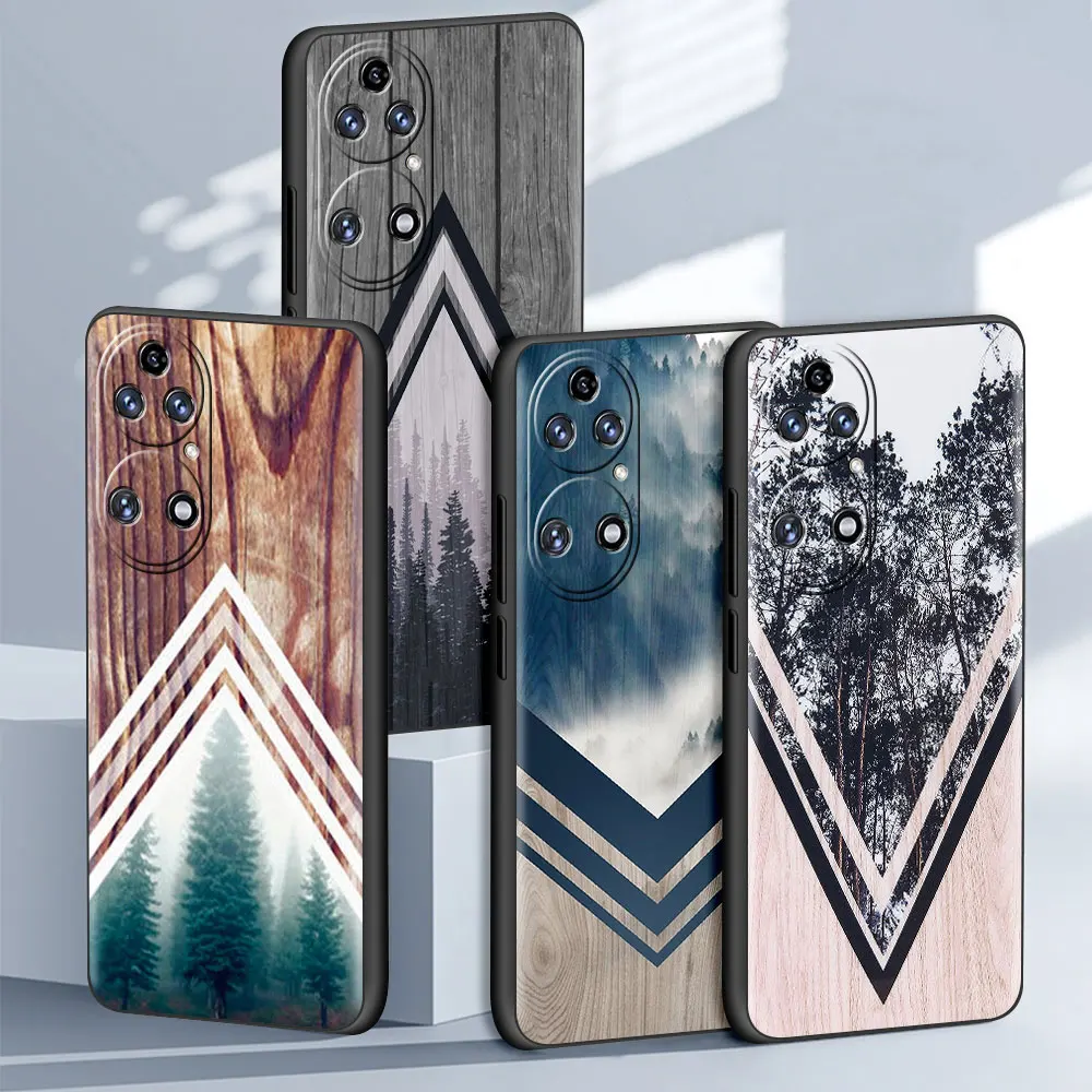 

Forest Geometry Wood Nature Case For Huawei P Smart Z P30 P40 Lite E P50 P20 Pro P10 Soft Phone Cover P30Lite P20Lite TPU Coque
