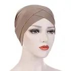 JTVOVO, новинка 2021, мусульманская женская хиджаб, Модальная шапка, полностью закрывающая лоб, крест, шапка, Индия, Аравия, Дубай, Малайзия, ислам, эластичная шапка