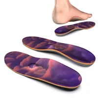 purple anime design full length high arch support insoles relieve heel pain memory foam for men and women orthotic inserts