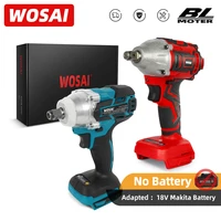 wosai brushless electric impact wrench rechargeable 12 inch cordless wrench power tools compatible for makita 18v battery