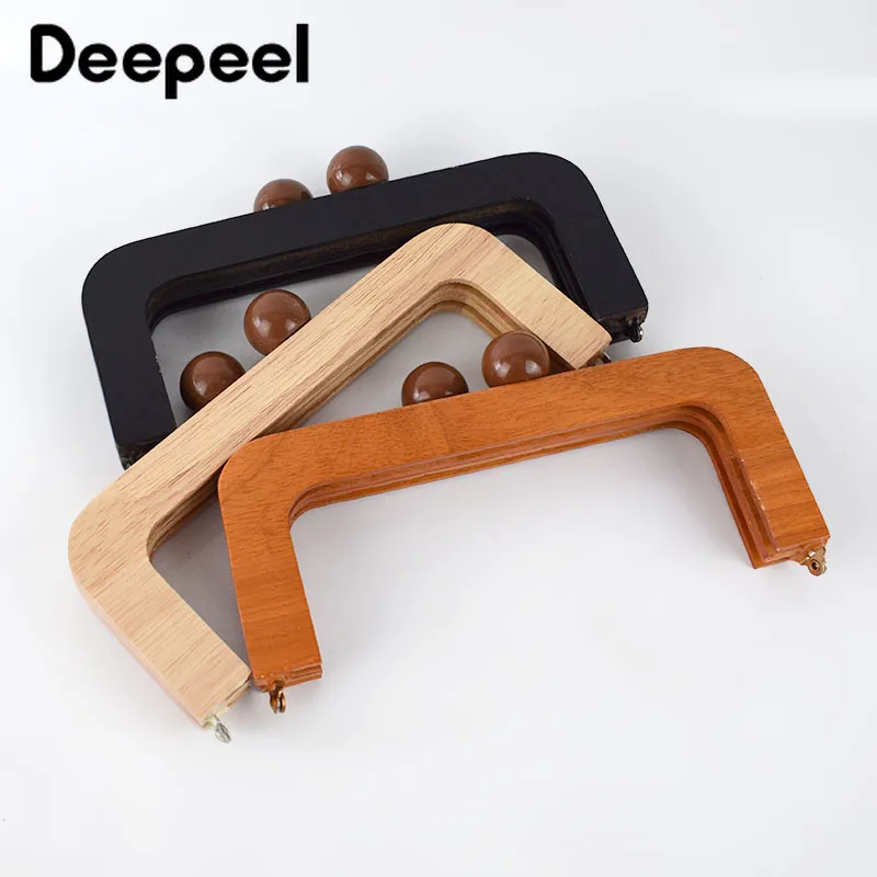 

1/2 шт. Deepeel 20X8cm деревянный мешки из рамка деревянная ручка с механизмом поцелуем-застежкой кошелек рама блокировки пряжки аксессуары «сдела...