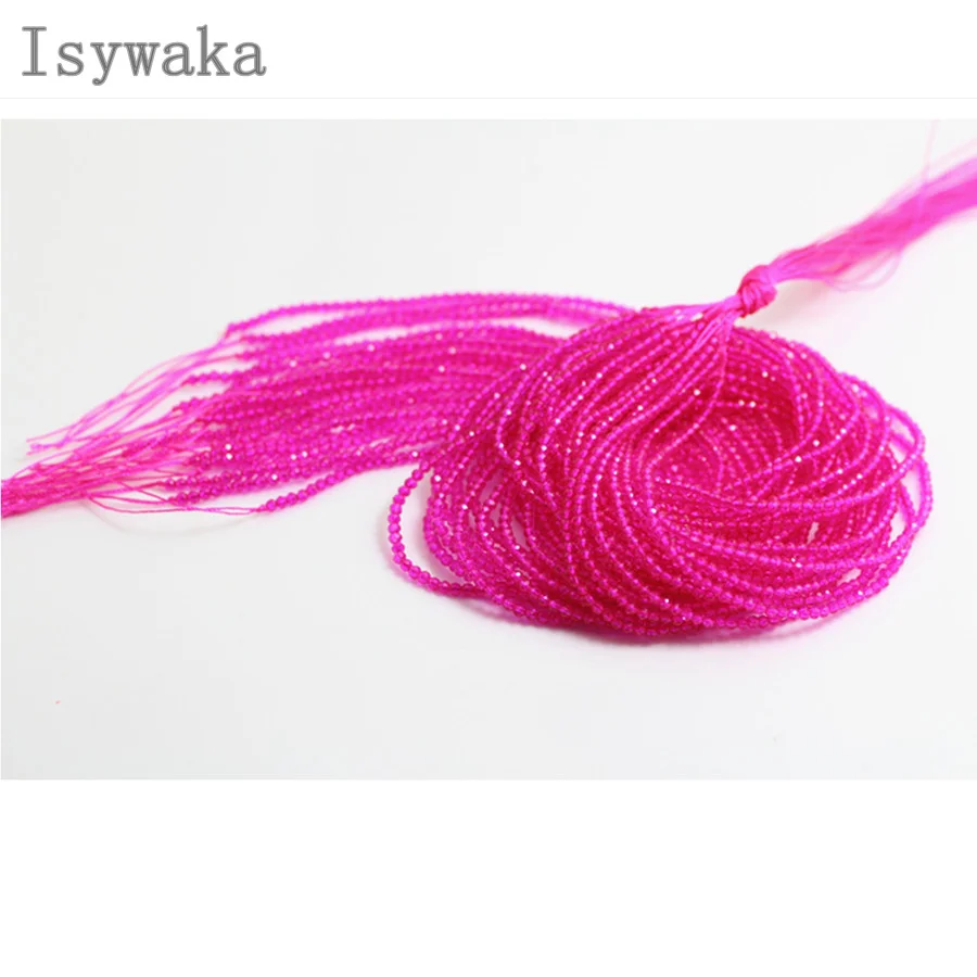 Rose Red Isywaka гранат красный 2 мм 170 шт индийские кристаллические граненые бусины футбольные круглые стеклянные бусины для рукоделия - Цвет: Rose Red