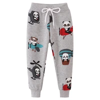 zeebread autumn spring panda print kids sweatpants drawstring full length kids clothes toddler trousers pants hot selling pants