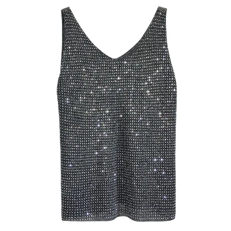 Женская футболка без рукавов Однотонная из натурального ледяного шелка со