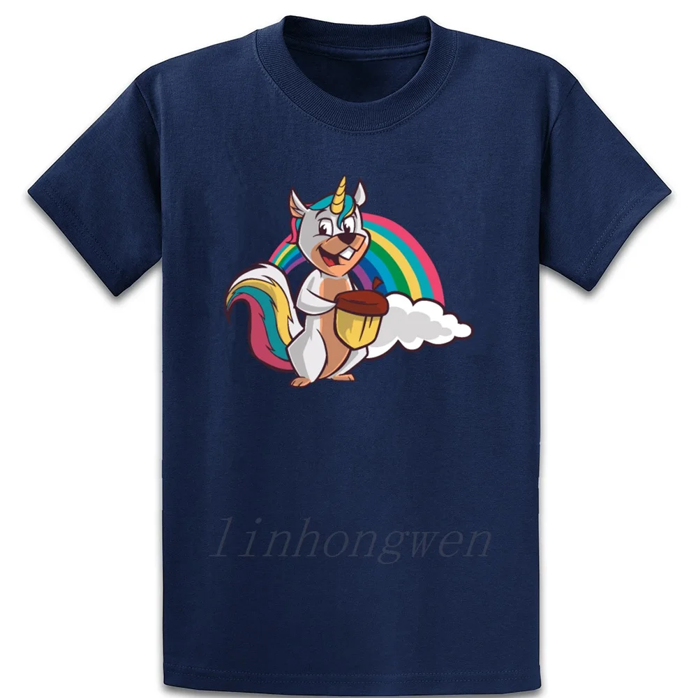 

Squirrel Unicorn T Shirt Designer Humor Sunlight Standard Spring Autumn Natural Short Sleeve O-Neck Shirt