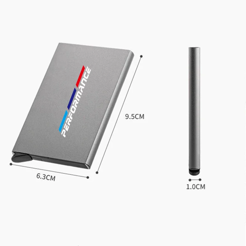 Смарт Чехол бумажник тонкий ID карты RFID автоматически металлический держатель