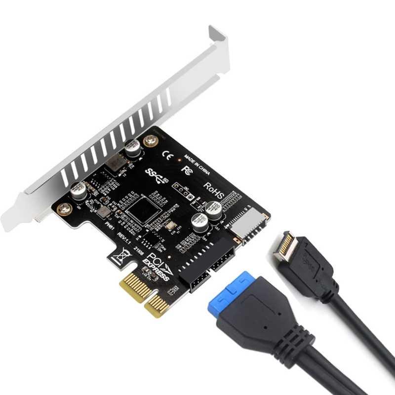 PCI-E-2 порта USB 3 0 адаптер супер быстрая PCI Экспресс плата расширения с внутренним
