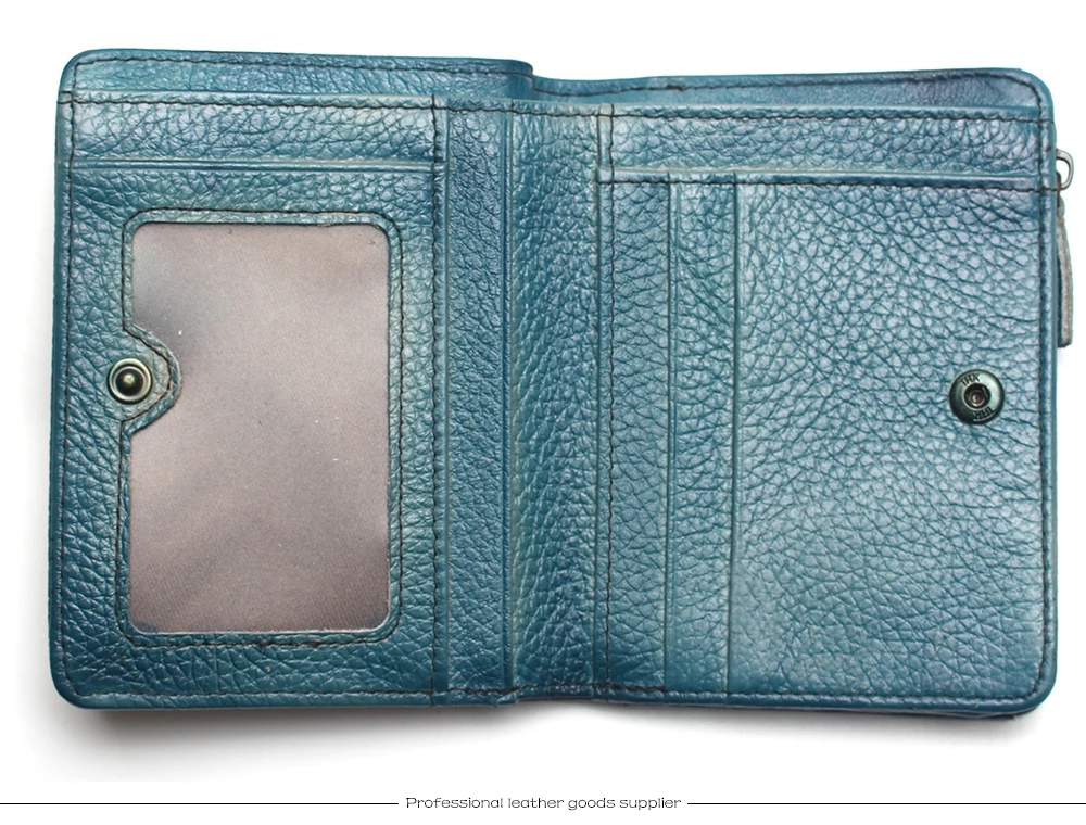 Natural Leather RFID Blocking Men's Top Layer Leather Brushed Wallet Handmade Retro Wallet Pure Leather Leather Coin Purse