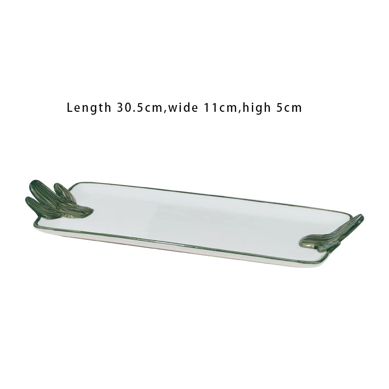 Кружка с узором в виде кактуса керамические чашки для завтрака тарелка посуда