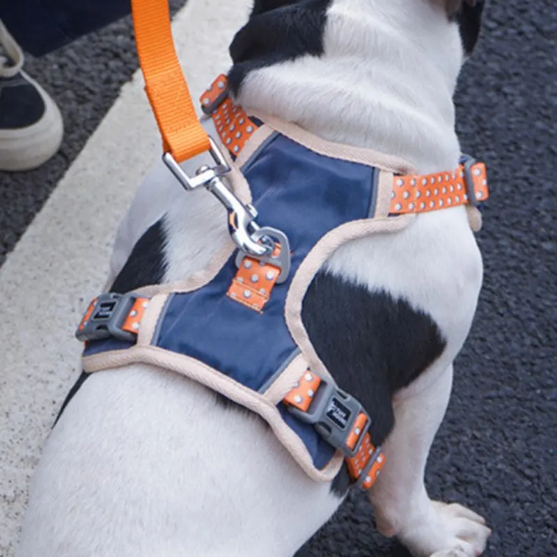 

Dog Harness and Leash Set Reflective Breathable Adjustable Soft Pet Harness For Dog Chihuahua Bulldog Vest Dog Supplies