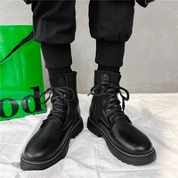 luxury classics brand women boots 2022 new fashion high top zapatos de hombre lace up plus size 44 leathers boots woman shoes
