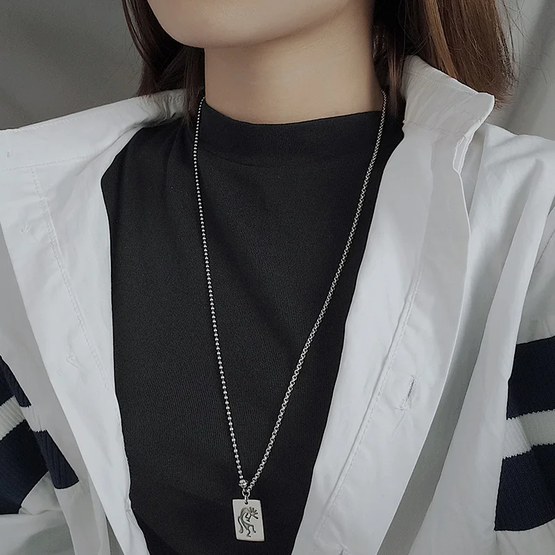 Leouerry 65 см длинной цепи свитер ожерелья для женщин 925 серебро винтажные