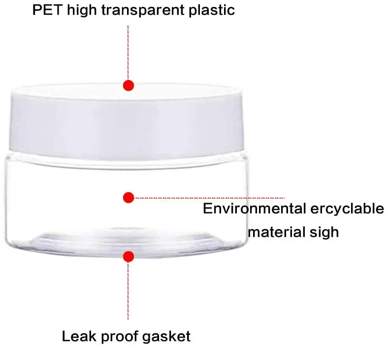 Lvcky пластиковые банки для хранения слаймов контейнеры (12 пакетов) косметических