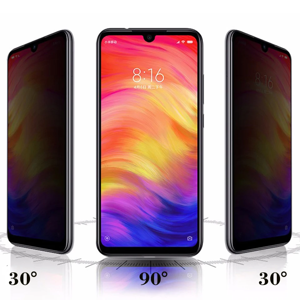 10 шт./лот антипип шпион полное покрытие Защитное стекло для xiaomi Redmi Note 9 9s 8T 8 pro 7 6 5