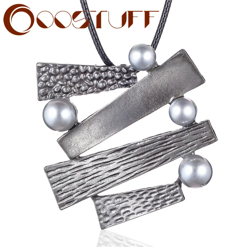 

Long Necklace for Women Vintage Plant Jewelry Grey Beads Pendants Black Goth Chains Jewellery Suspension Chokers Hotsale 2022